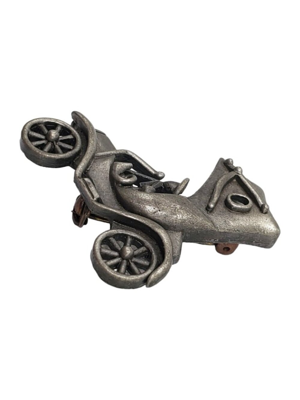 Vtg Signed JJ Jonette Model A T Car Brooch Pin 1.5" Old-fashioned Jonette Pewter - Picture 4 of 9